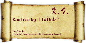 Kaminszky Ildikó névjegykártya