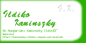 ildiko kaminszky business card